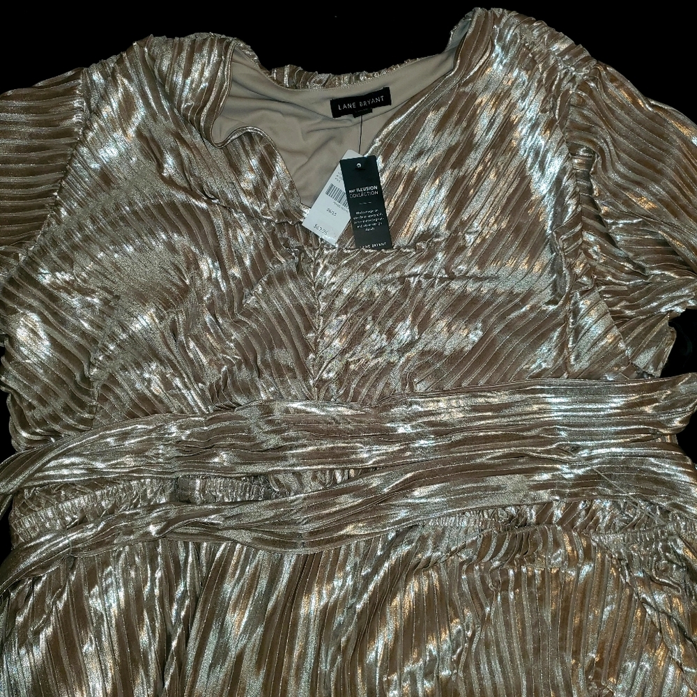 Gold peplum top
